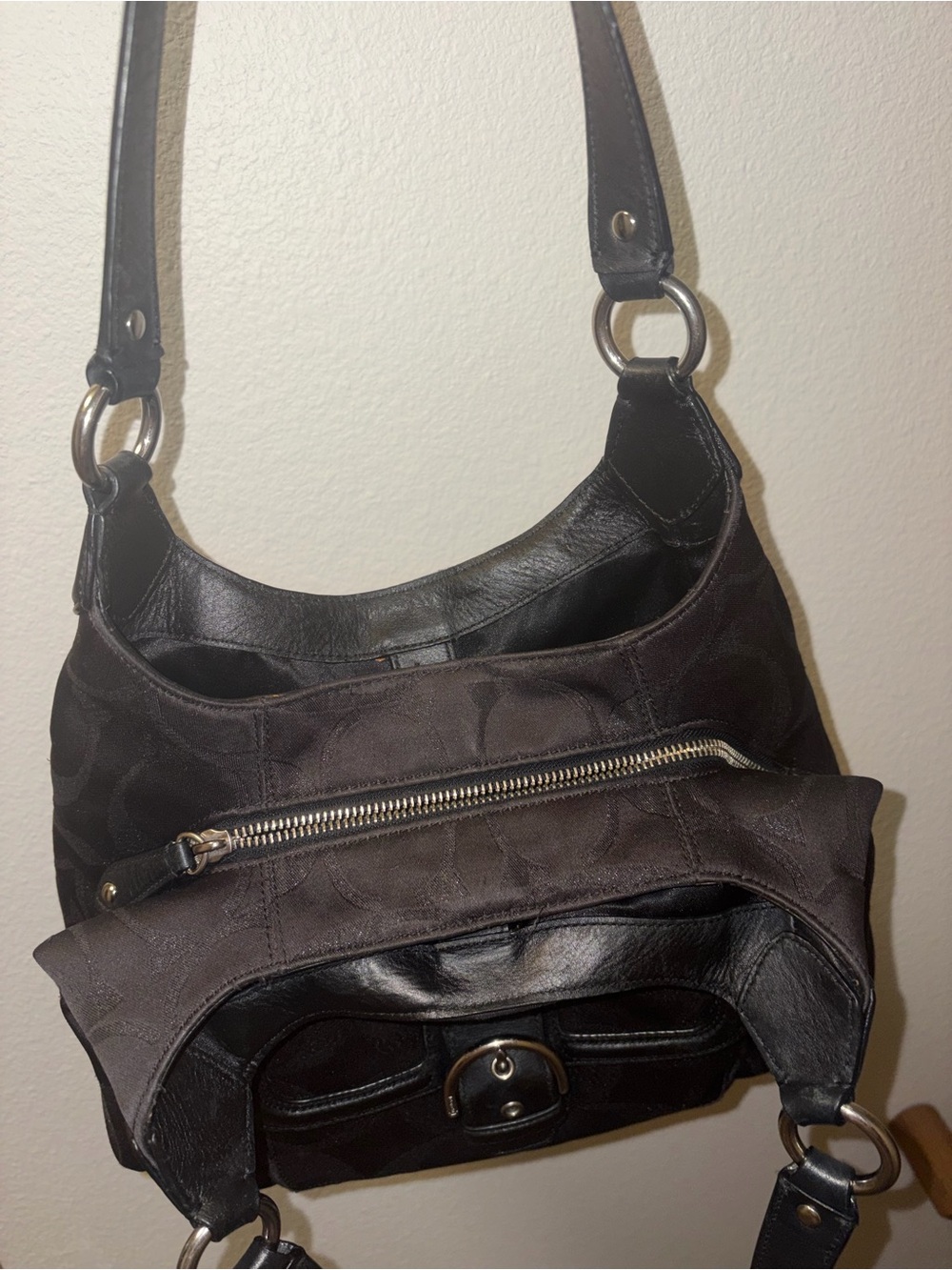 Coach Campbell Signature Hobo Shoulder Bag - Picture 13 of 14